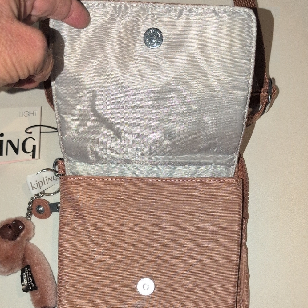 Kipling Light Pink/Peachy Color Crossbody Bag NWT - Picture 6 of 16